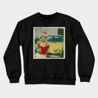 xmas - girl with Classic Car Crewneck Sweatshirt